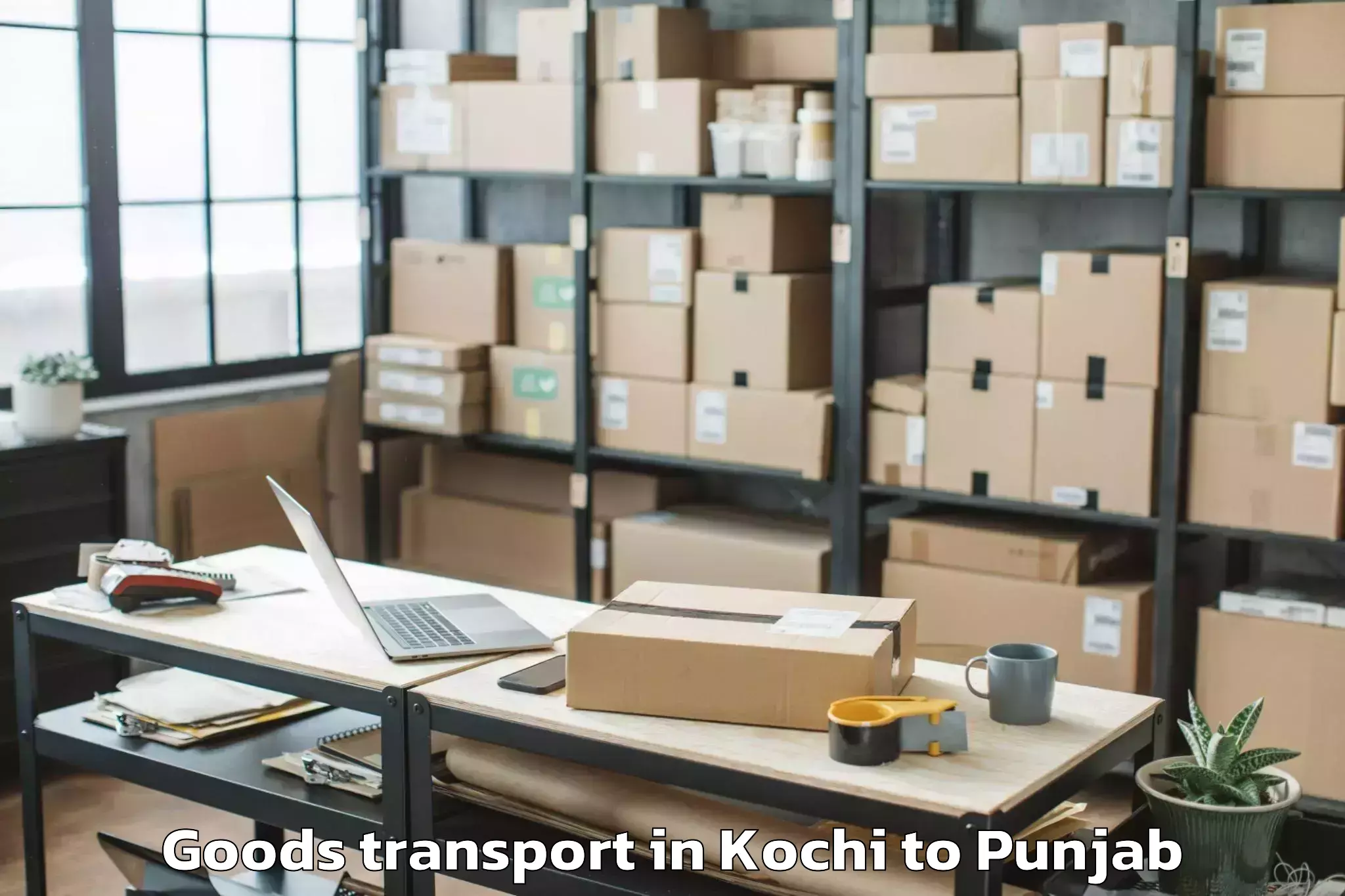 Expert Kochi to Punjab Agricultural University Goods Transport